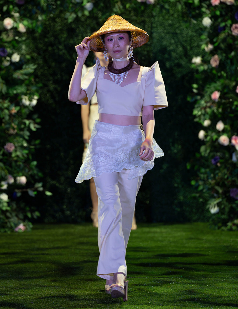 'Sia' Modern Filipiniana Top (Oat)