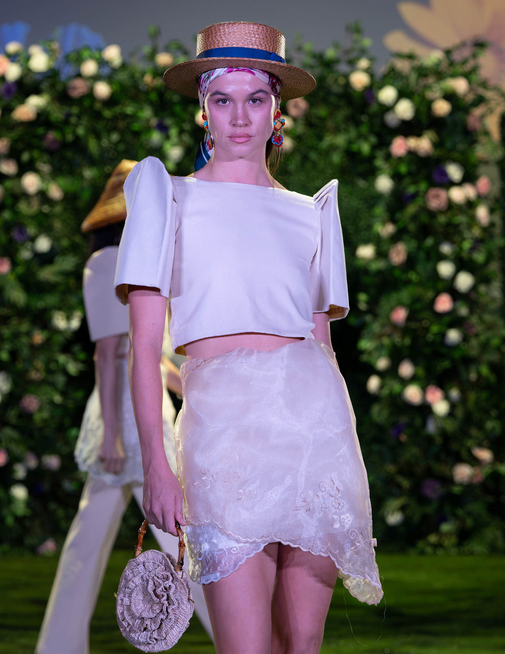 'Nida' Modern Filipiniana Top (Oat)