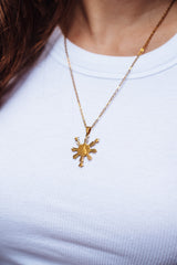 'Bayan Ko' Philippines Sun & Stars Necklace (Gold)