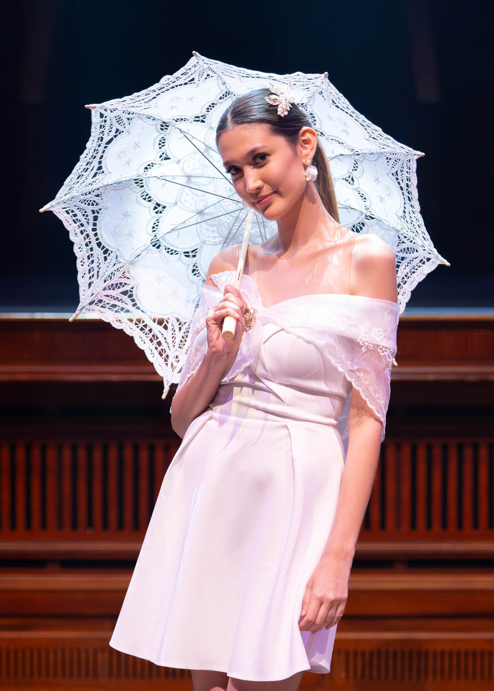 Maria Clara Alampay Kandungga in Snow Authentic Filipiniana
