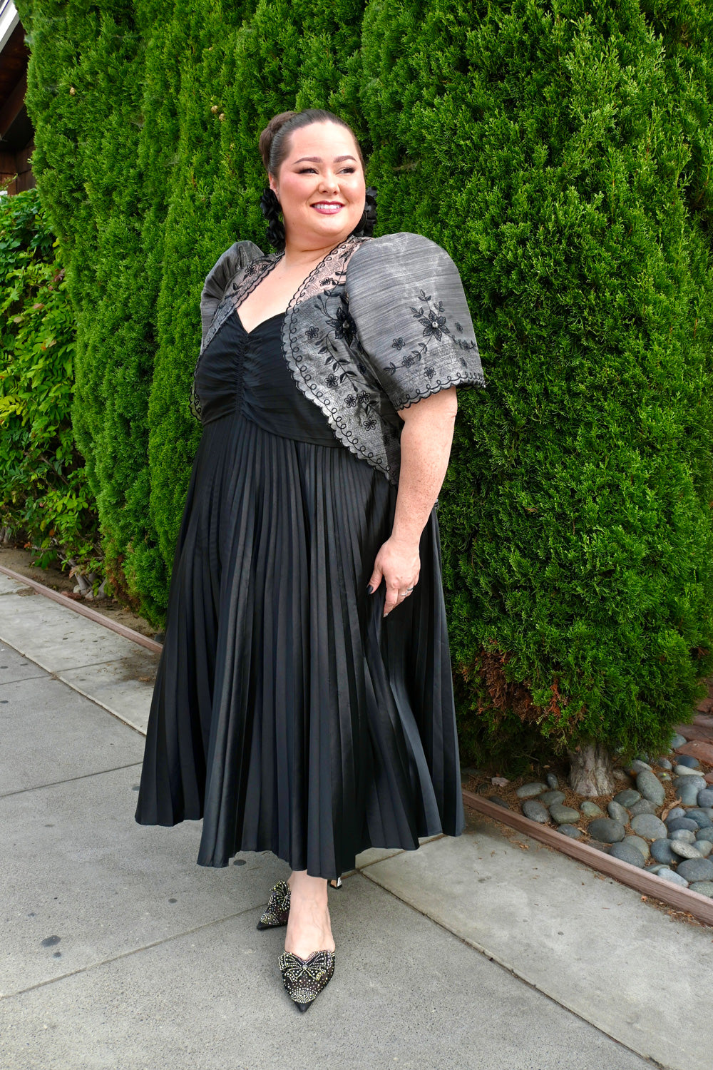 'Tating' Filipiniana Blazer (Grey)