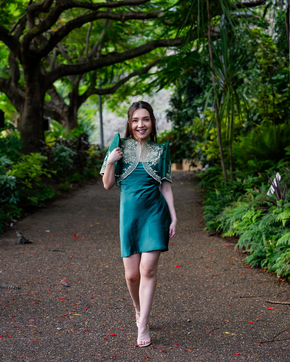 'Nene' Bolero Filipiniana Sleeves (Emerald Green)