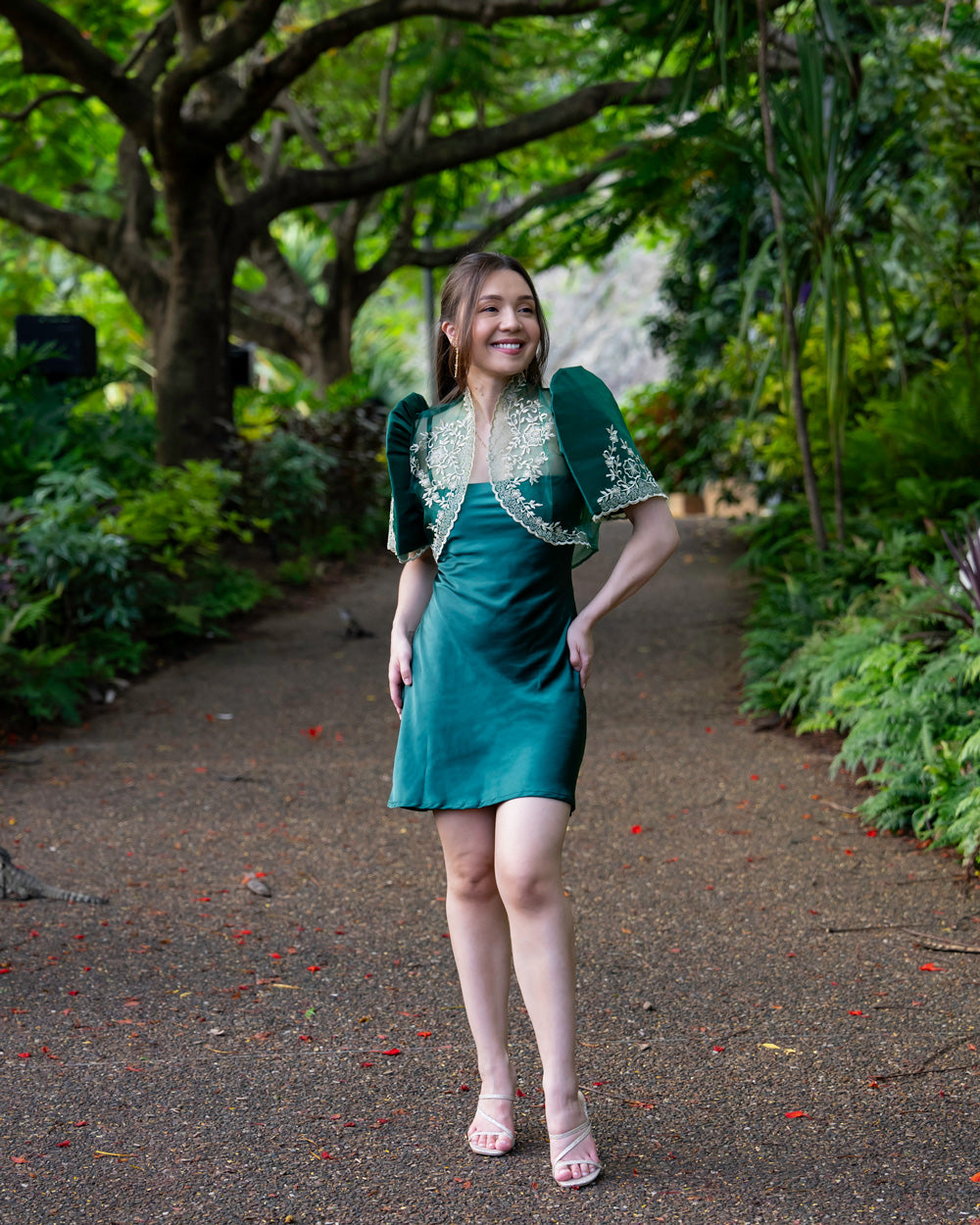 'Nene' Bolero Filipiniana Sleeves (Emerald Green)