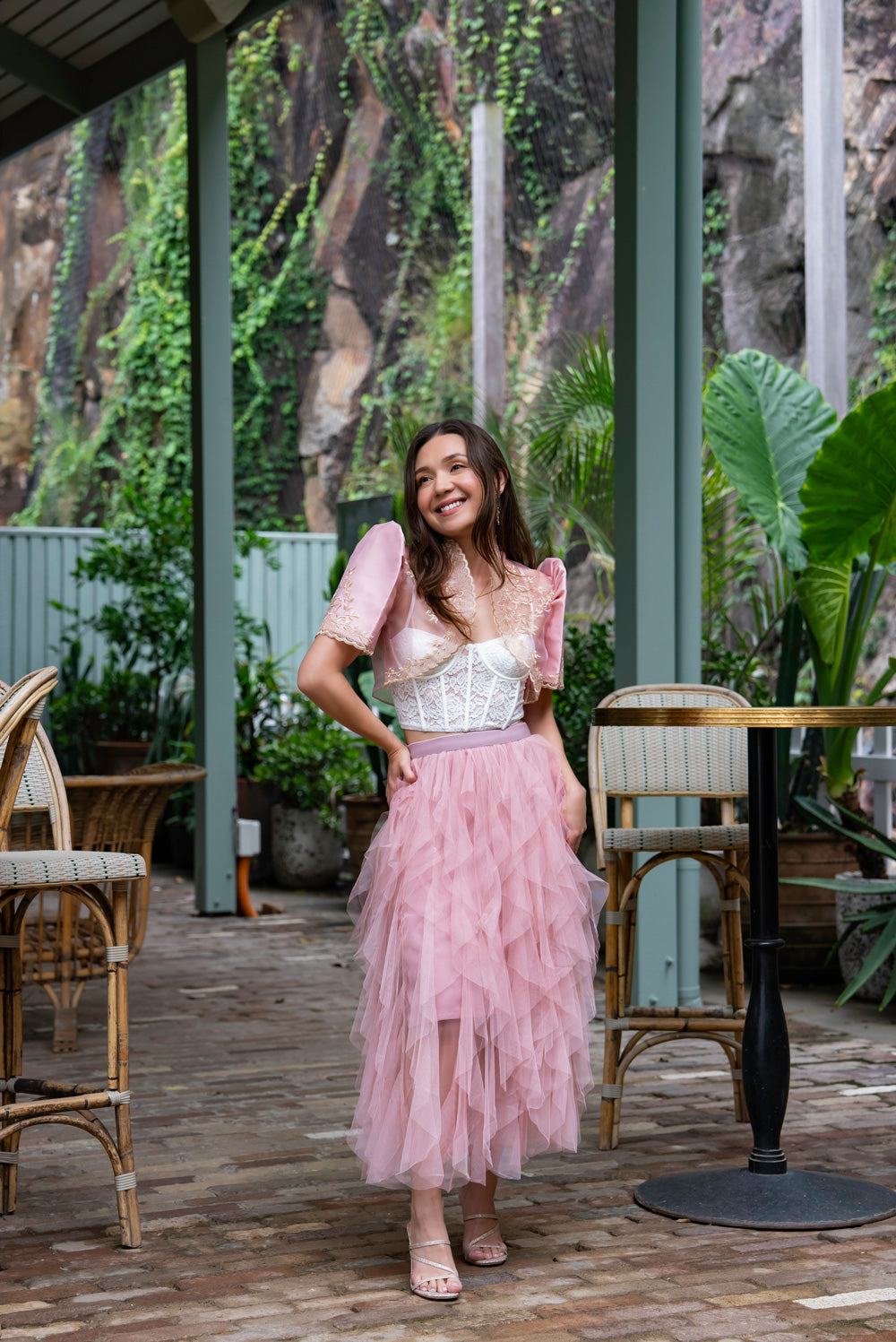 'Nene' Bolero Filipiniana Sleeves (Blush Pink)