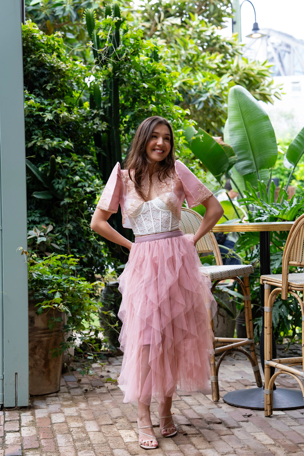 'Nene' Bolero Filipiniana Sleeves (Blush Pink)