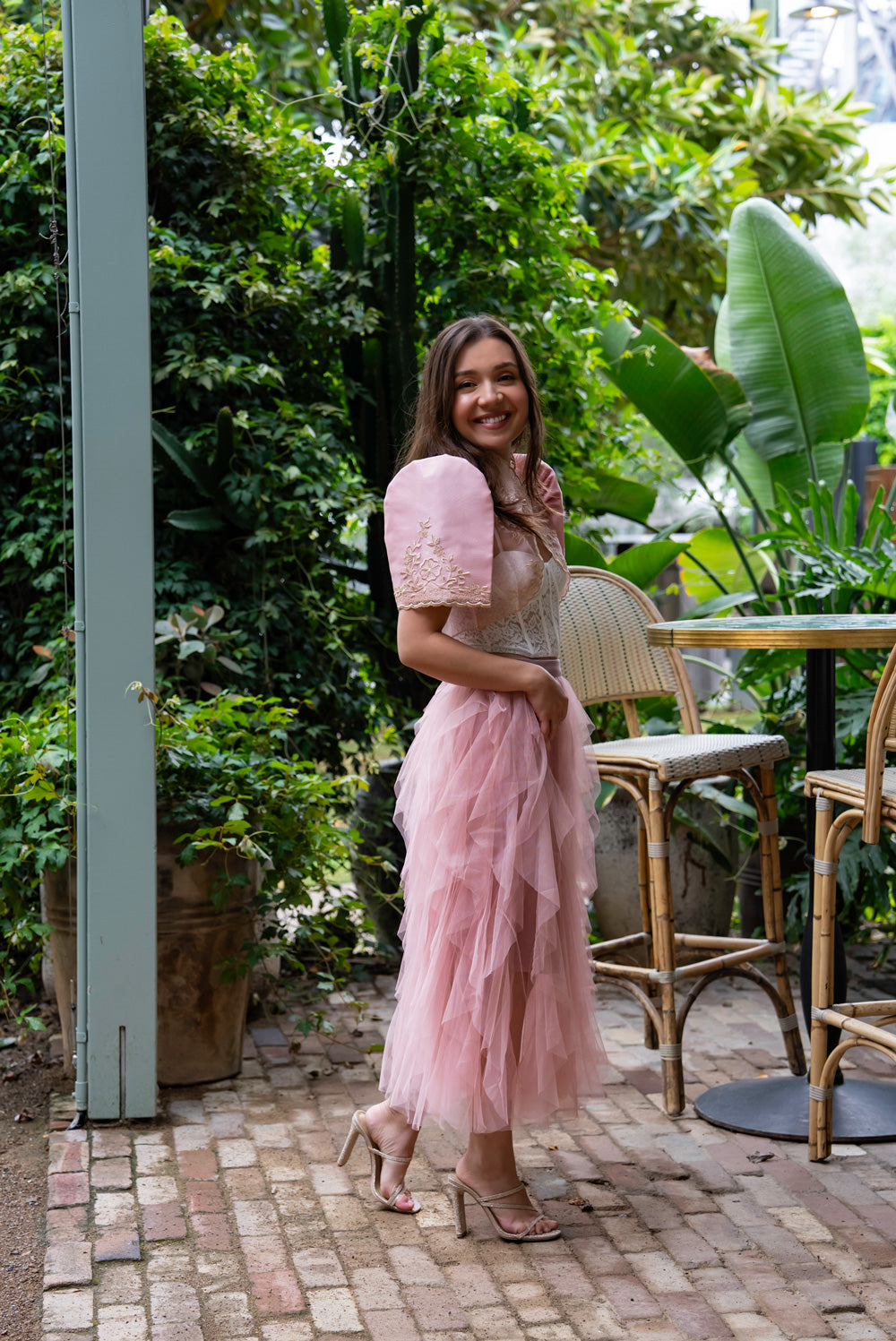 'Nene' Bolero Filipiniana Sleeves (Blush Pink)