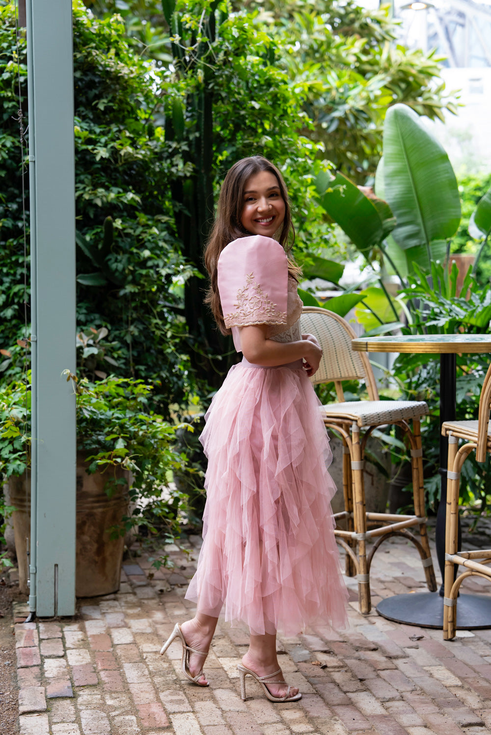'Nene' Bolero Filipiniana Sleeves (Blush Pink)