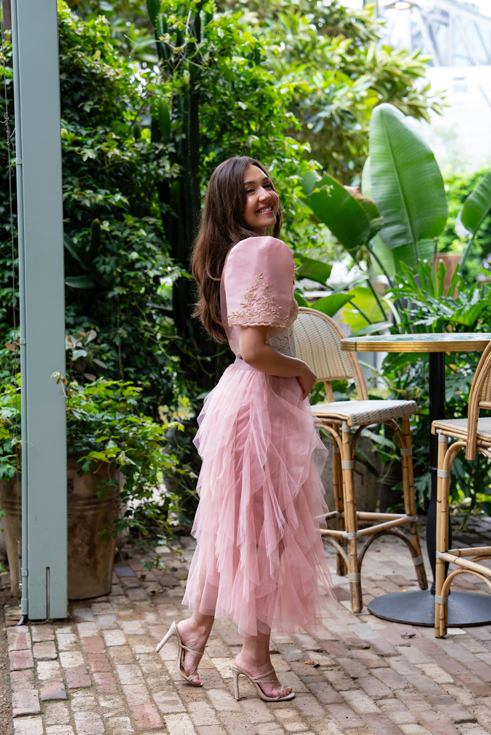 'Nene' Bolero Filipiniana Sleeves (Blush Pink)