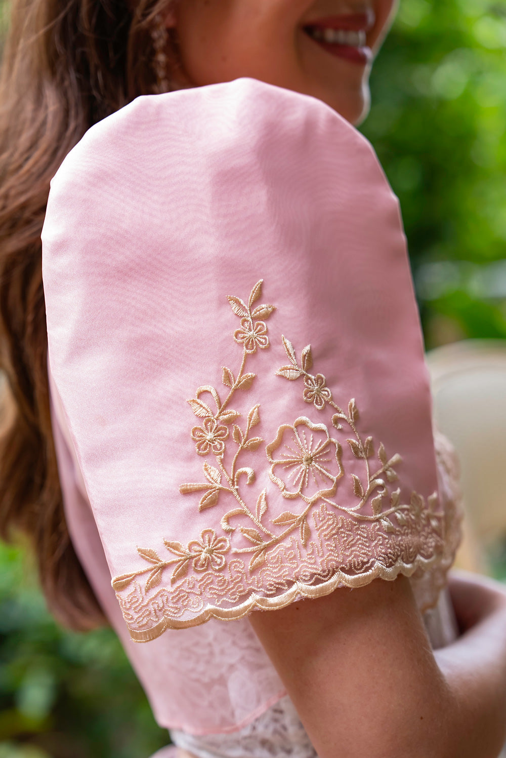 'Nene' Bolero Filipiniana Sleeves (Blush Pink)
