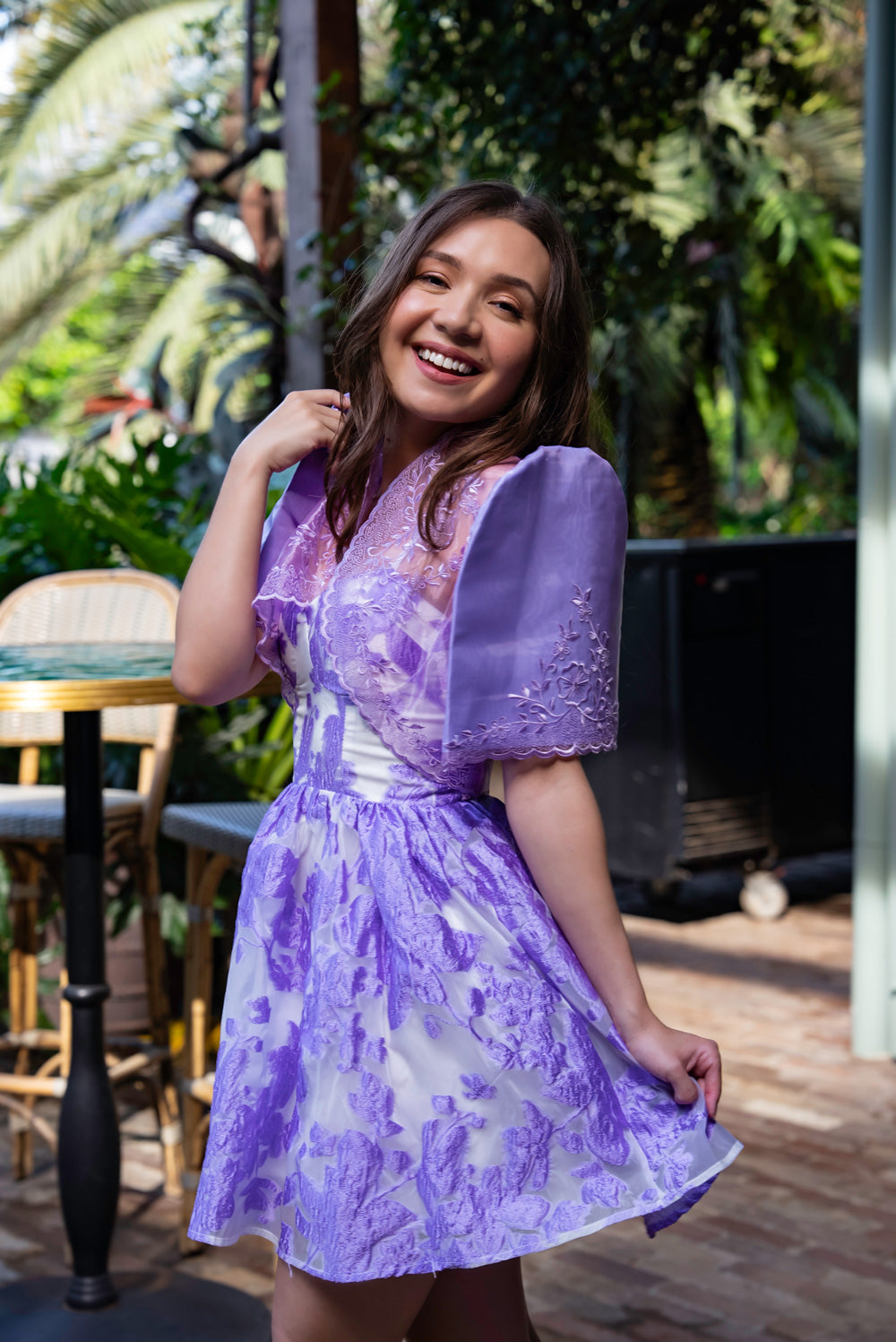 'Nene' Bolero Filipiniana Sleeves (Lilac Purple)
