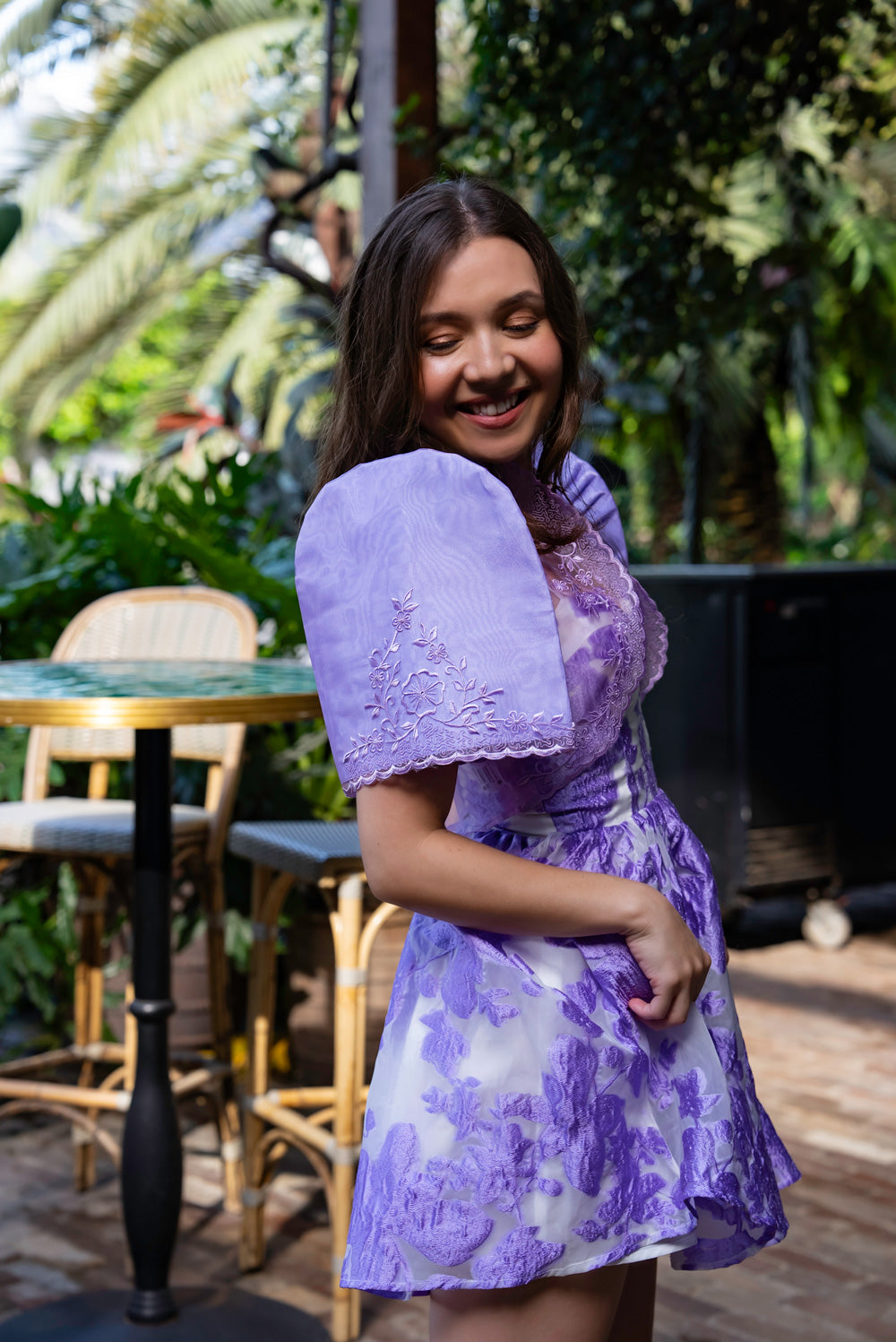 'Nene' Bolero Filipiniana Sleeves (Lilac Purple)