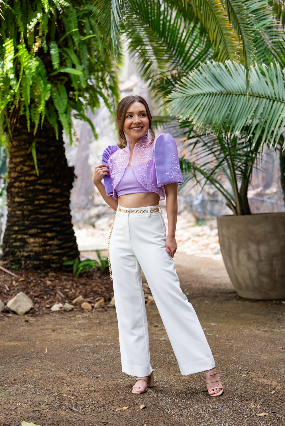 'Nene' Bolero Filipiniana Sleeves (Lilac Purple)
