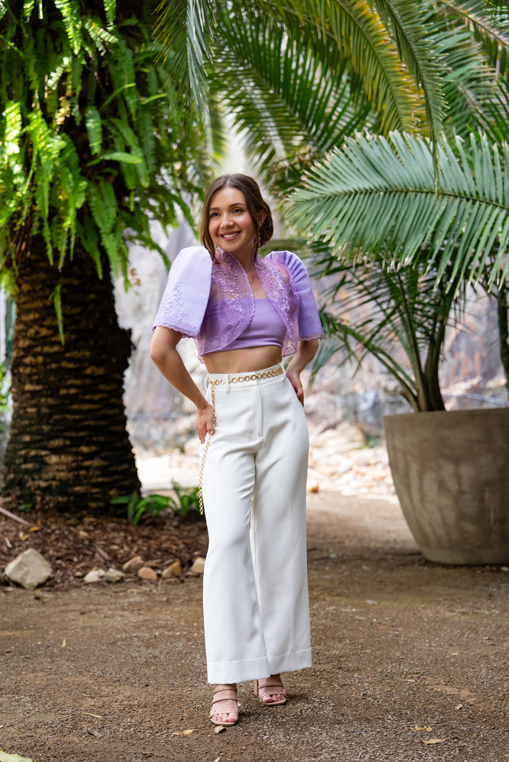 'Nene' Bolero Filipiniana Sleeves (Lilac Purple)