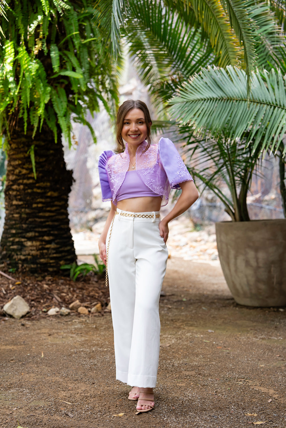 'Nene' Bolero Filipiniana Sleeves (Lilac Purple)