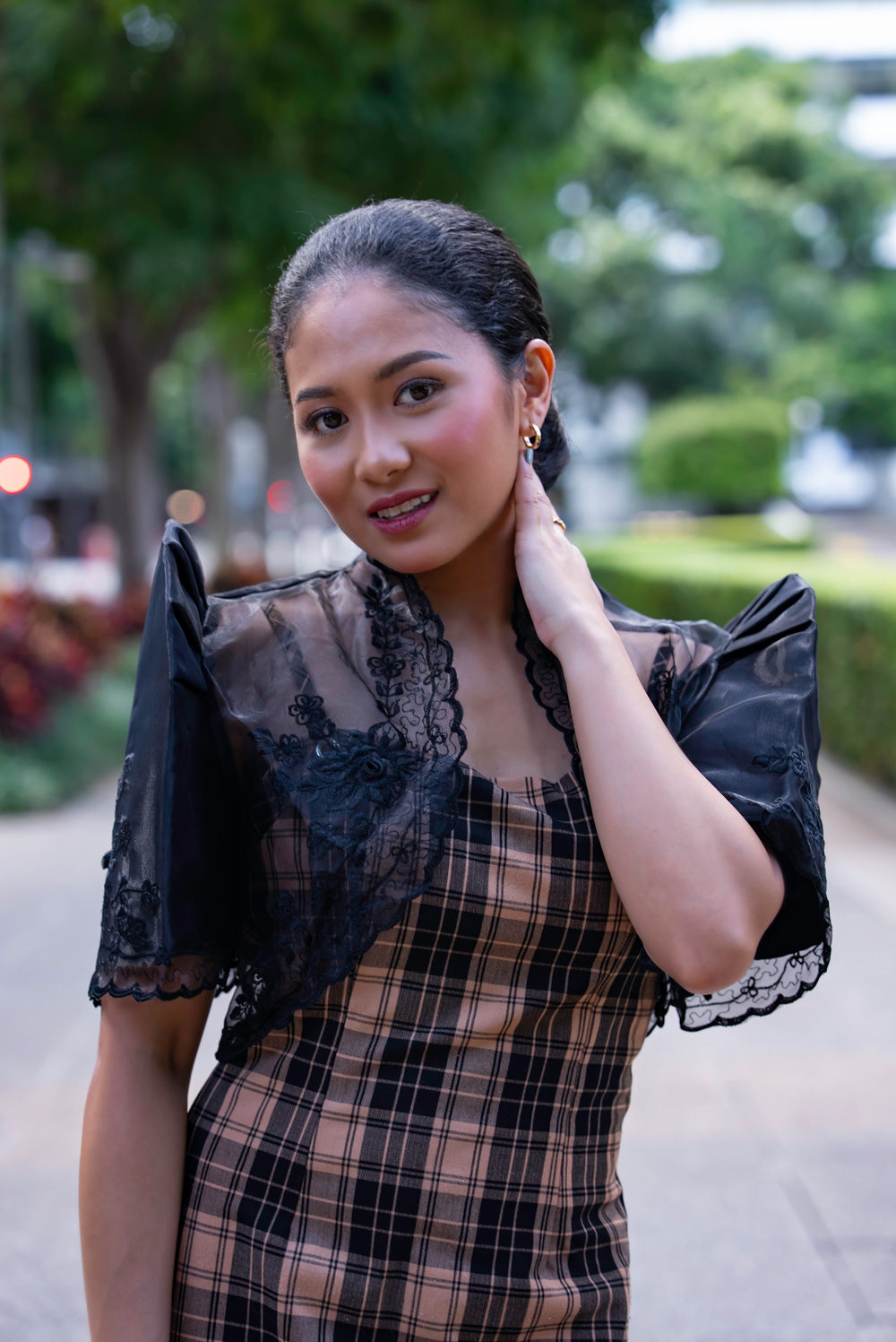 'Luisa' Bolero Filipiniana Sleeves (Midnight Black)