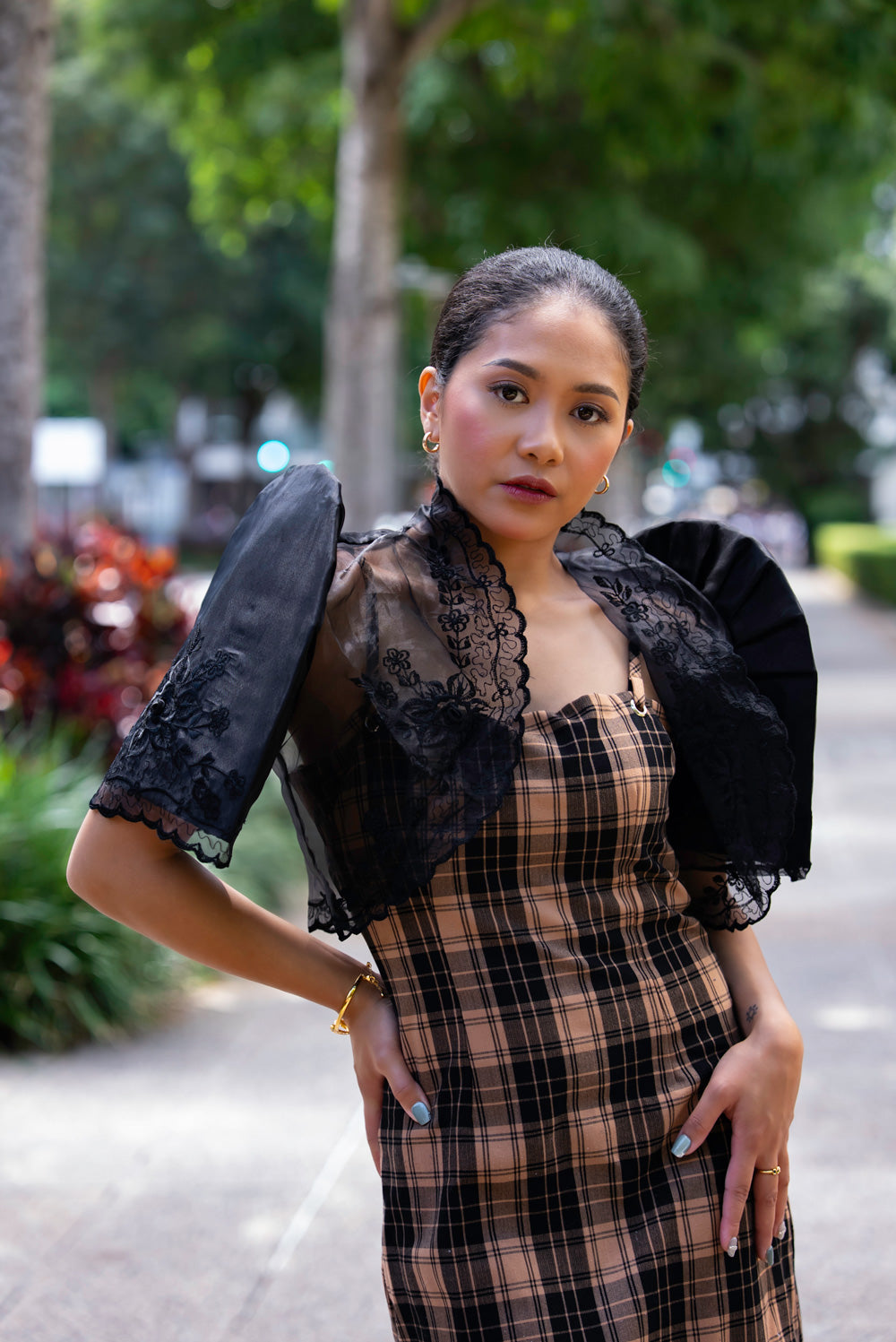 'Luisa' Bolero Filipiniana Sleeves (Midnight Black)