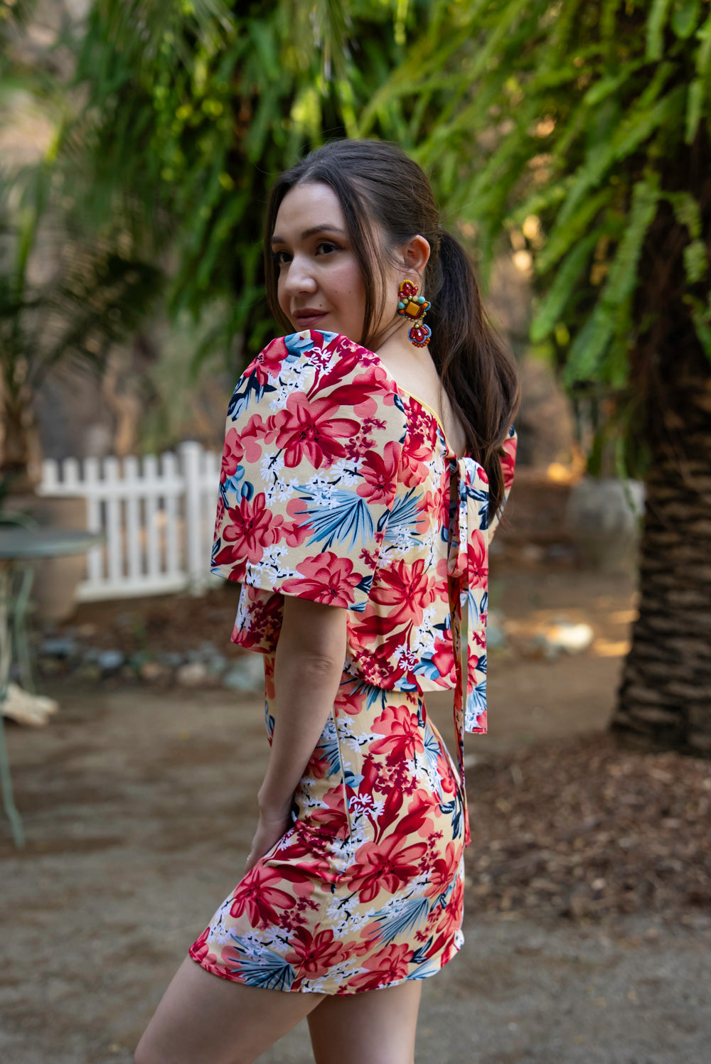 'Nida' Modern Filipiniana Top (Floral)