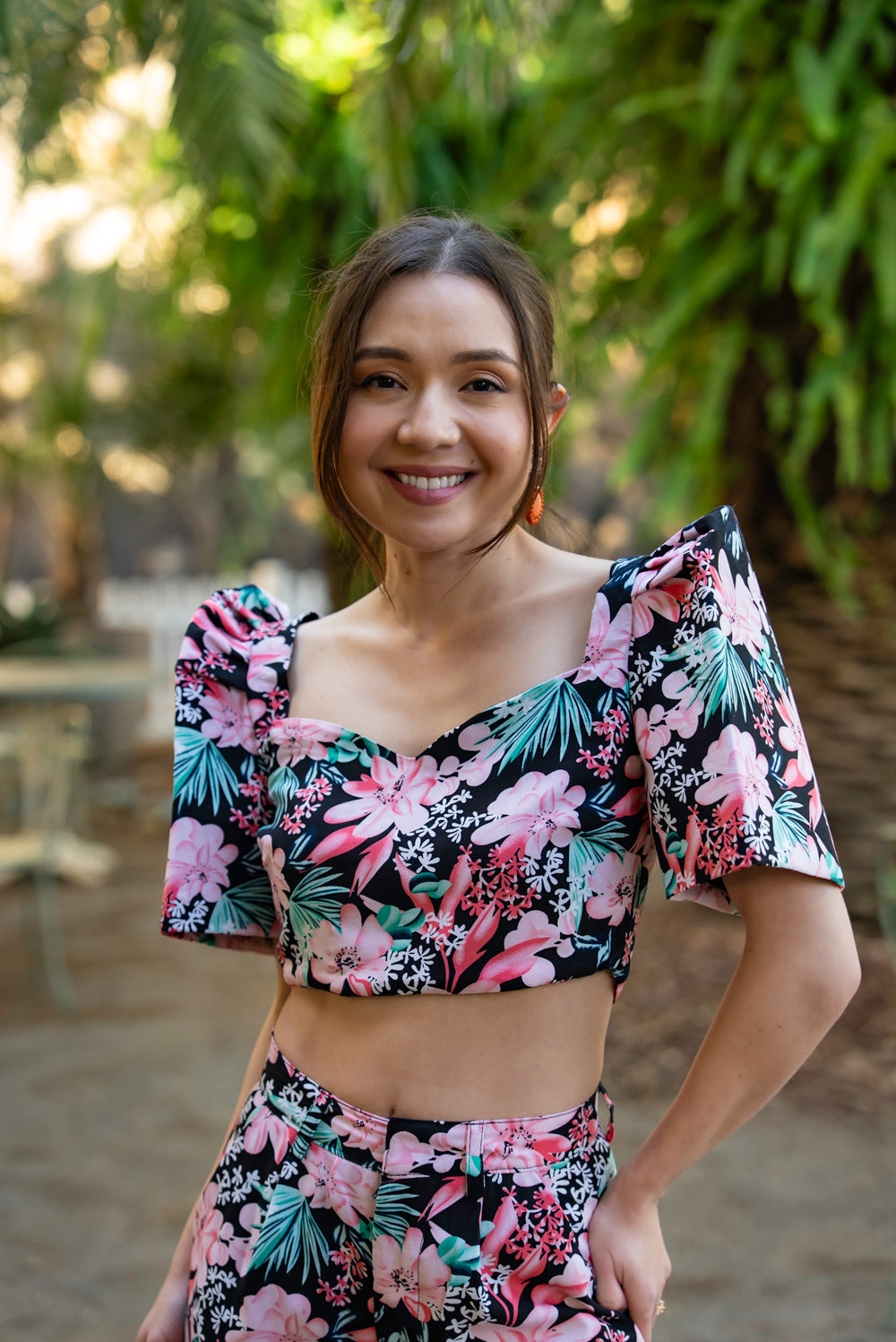 'Sia' Modern Filipiniana Top (Floral)