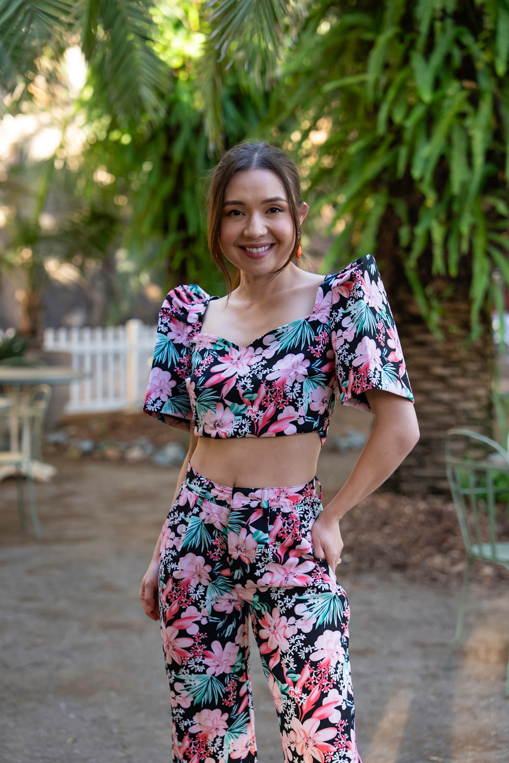 'Sia' Modern Filipiniana Top (Floral)