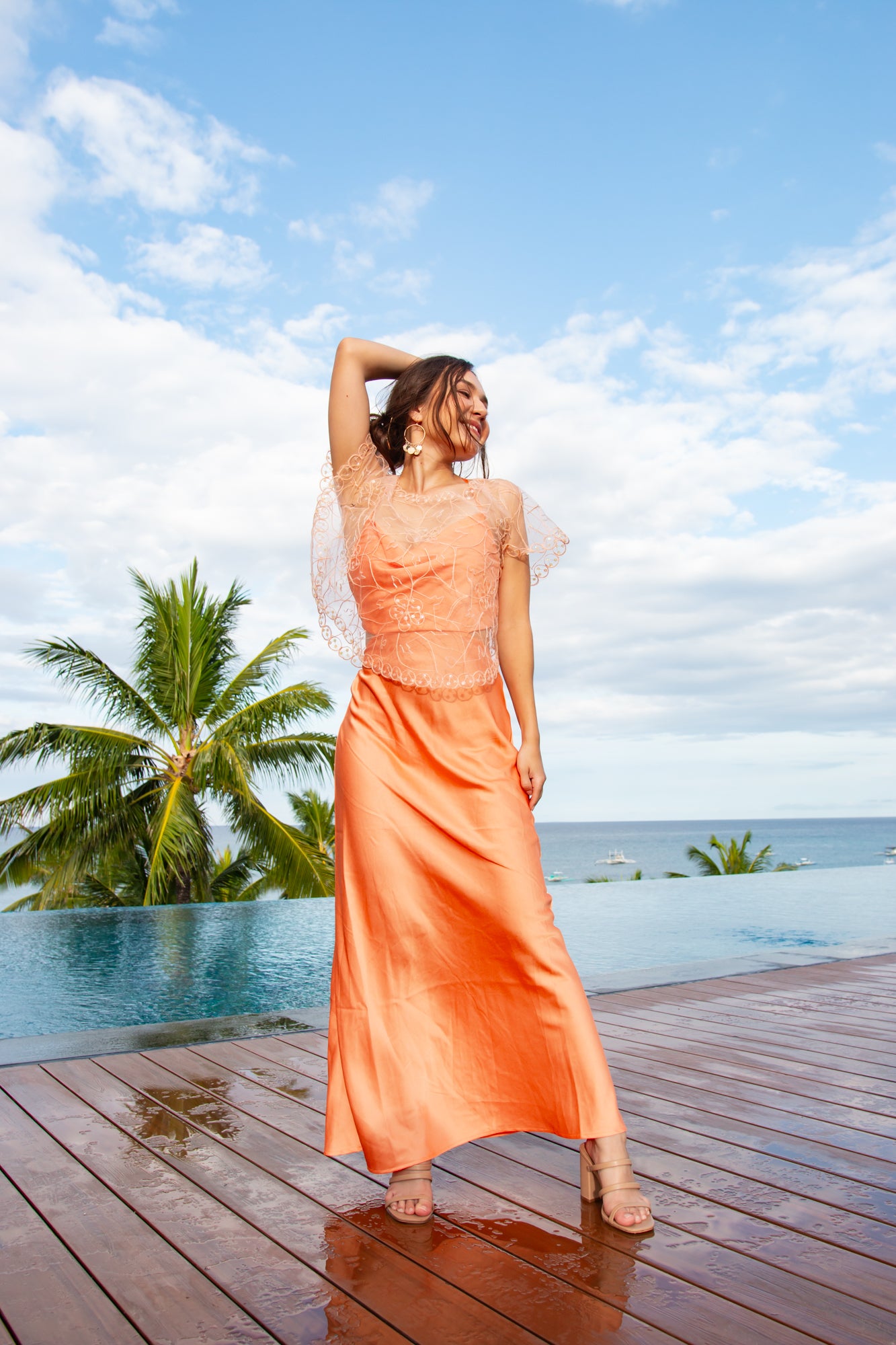 Filipiniana Kimona (Peach)