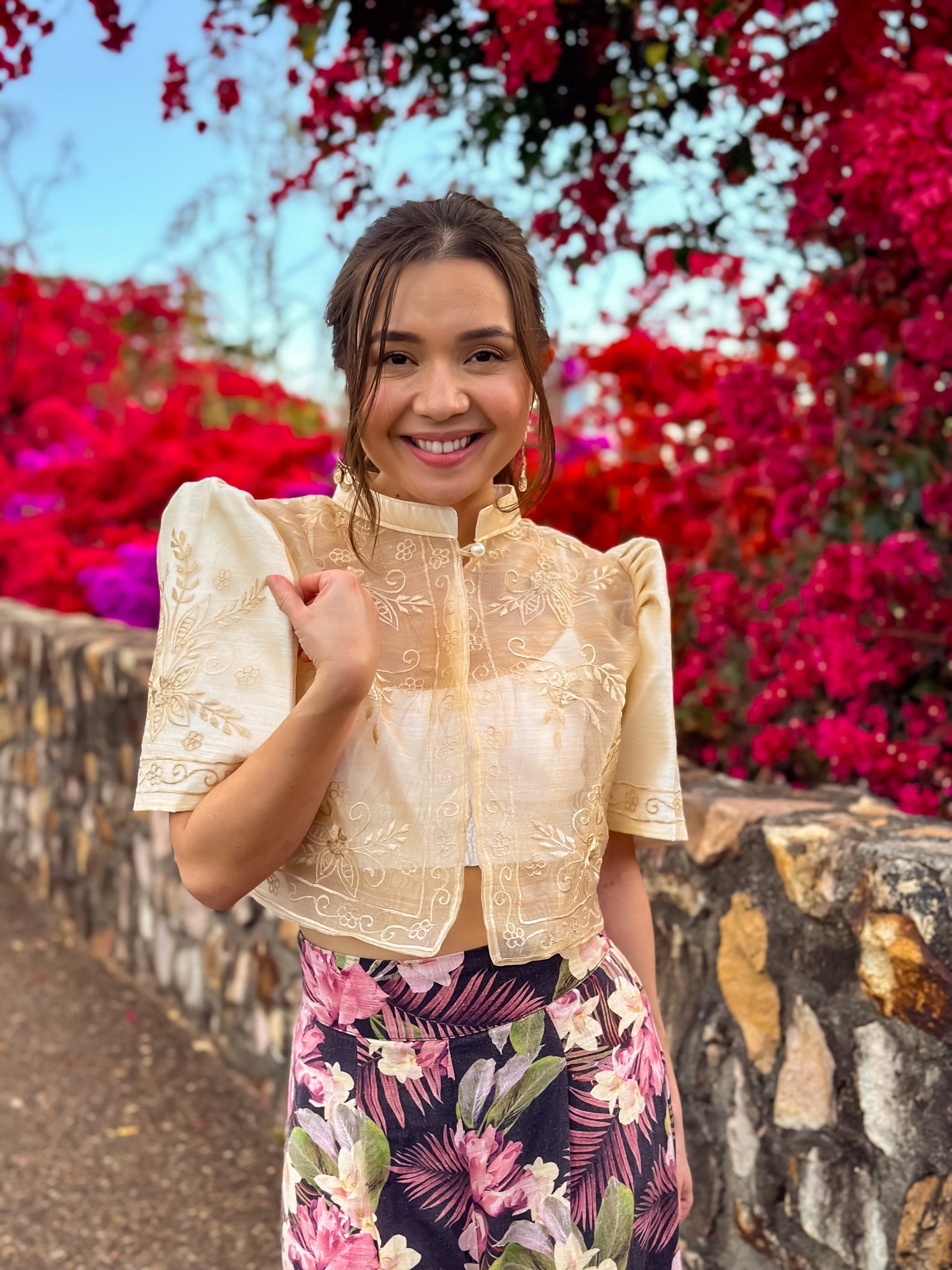 'Mutya' Filipiniana Bolero (Cream)