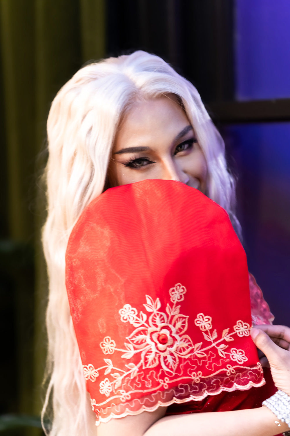 'Luisa' Bolero Filipiniana Sleeves (Red)