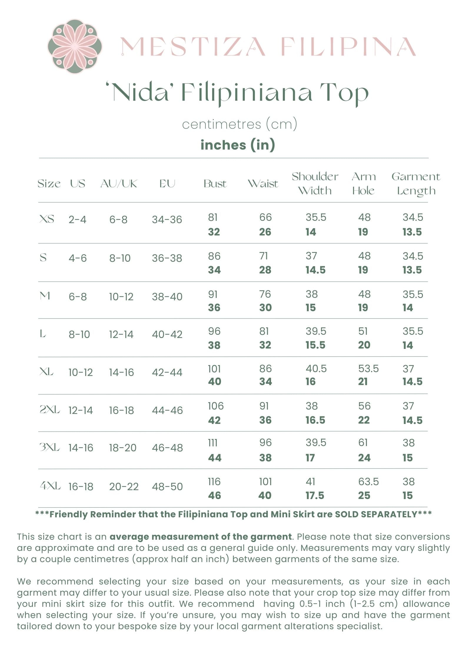 'Nida' Modern Filipiniana Top (Floral)