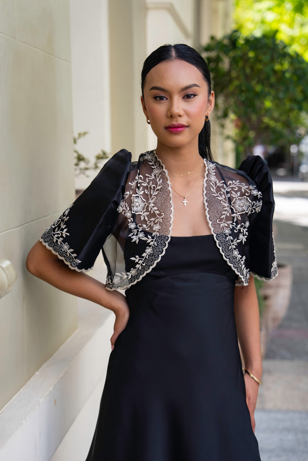 Maria Mestiza Bolero in Black | Authentic Filipiniana Attire Mestiza Filipina Maria Mestiza Bolero in Black | Authentic Filipiniana Attire Mestiza Filipina