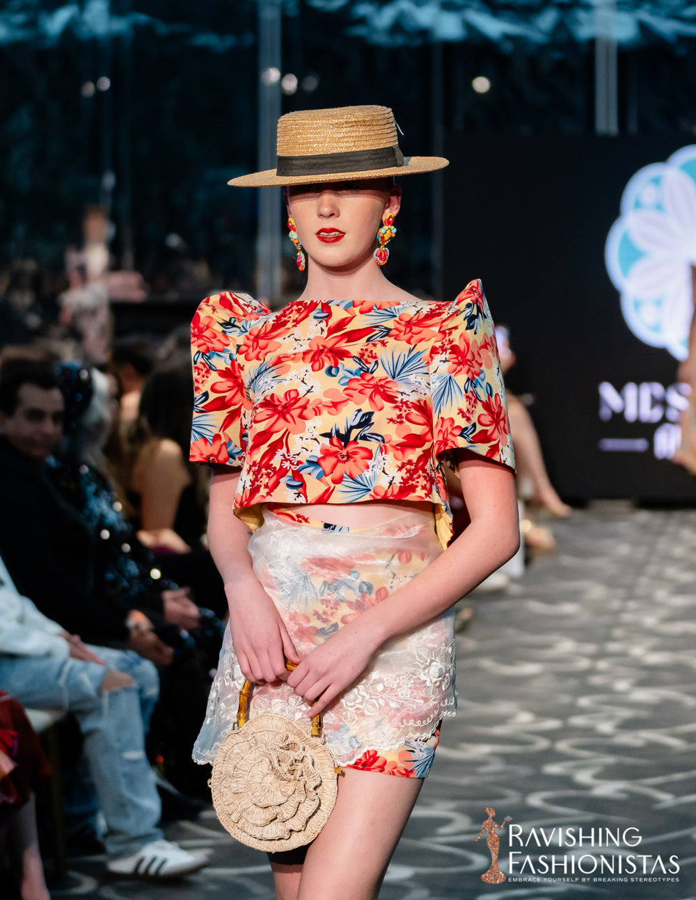 'Nida' Modern Filipiniana Top (Floral)