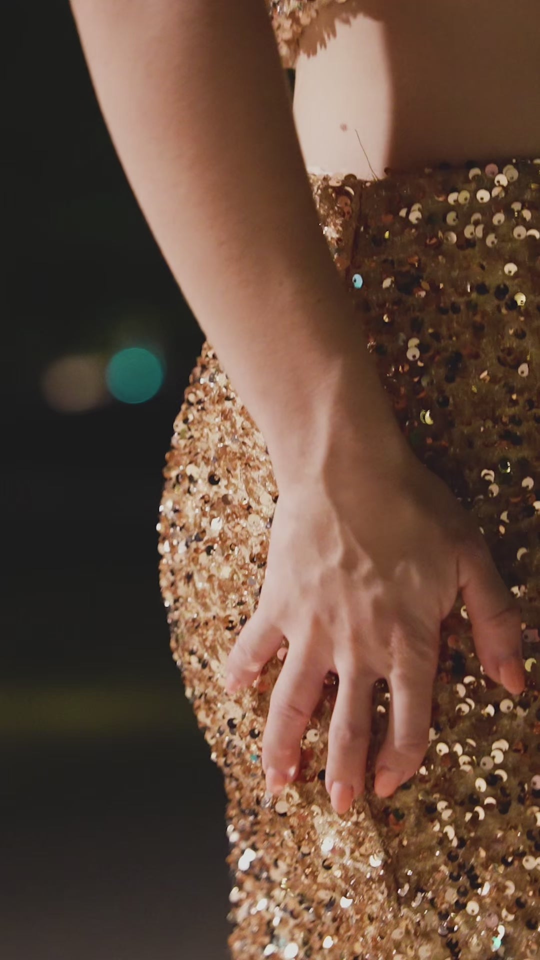 'Binibini' Sequin Modern Filipiniana Crop Top (Gold)