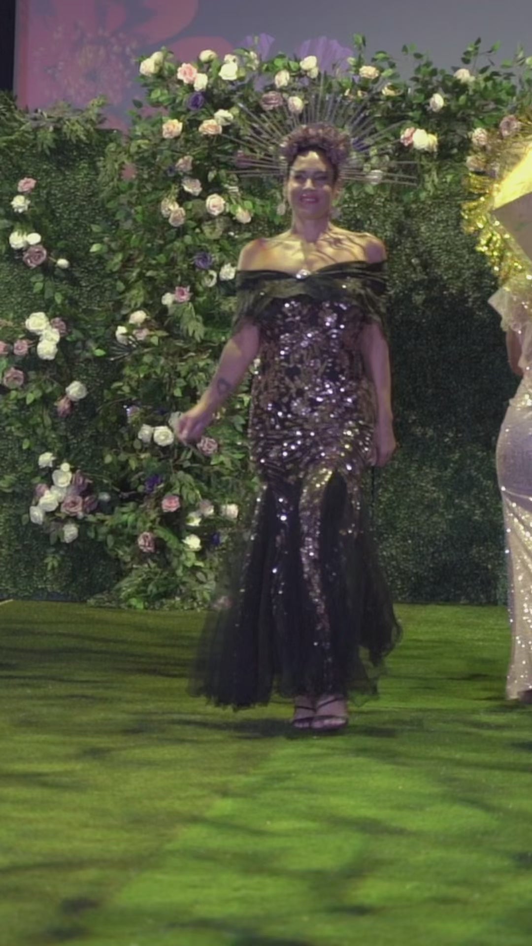 'Estella' Sequin Mermaid Prom & Formal Gown (Rose Gold)