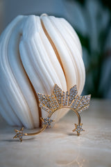 'Catriona' Sun & Stars Ear Cuff (Gold | Bejewelled)