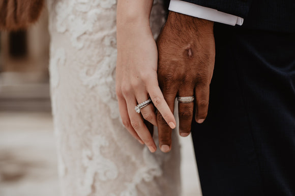 bride and groom rings