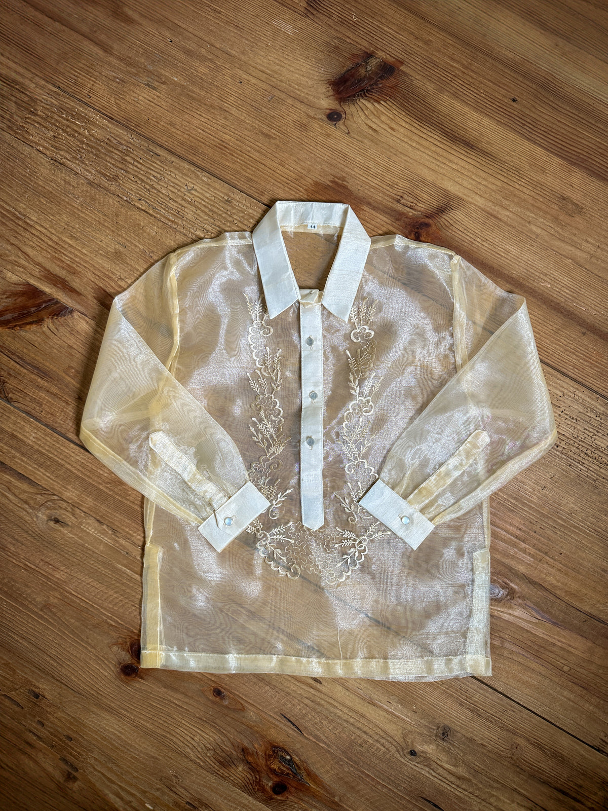 Piolito Children's Barong Tagalog (Beige)
