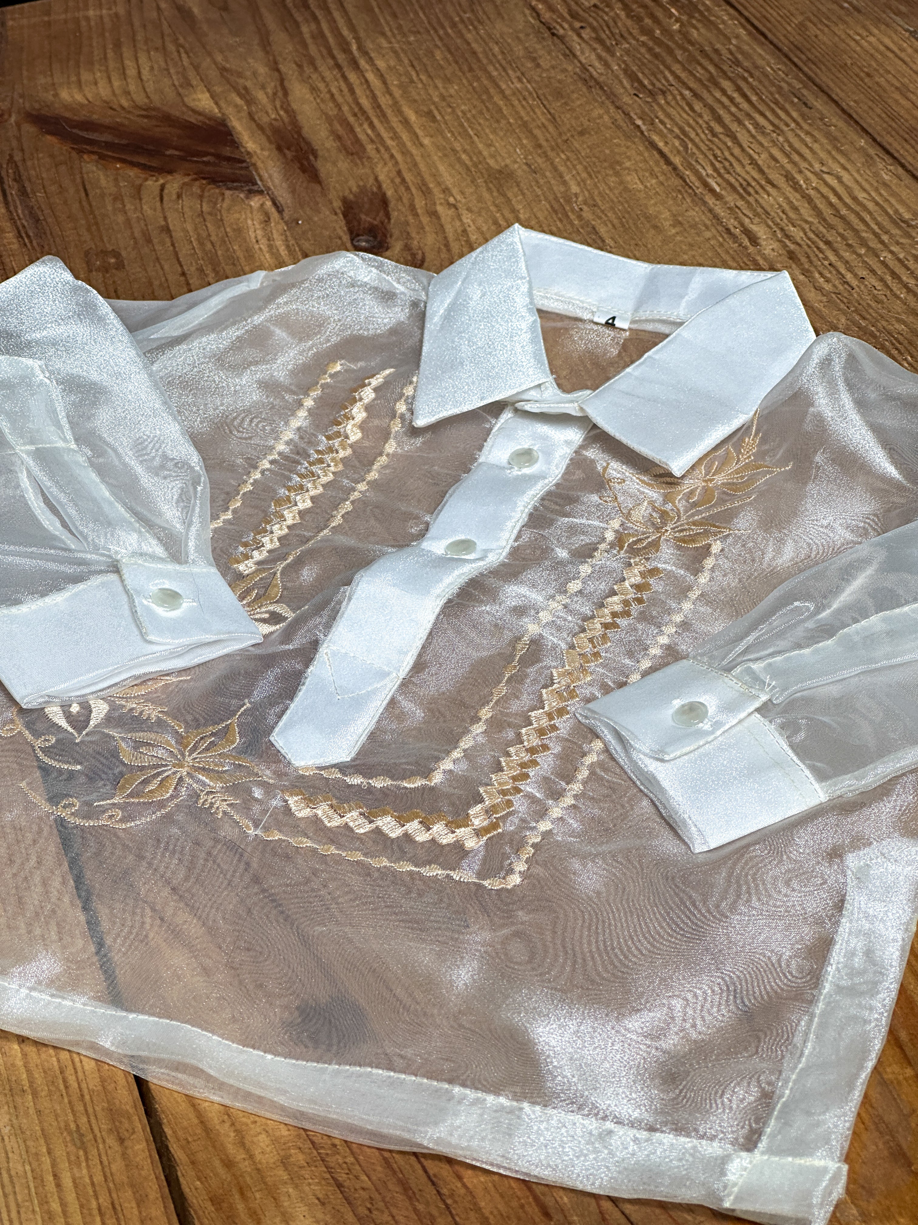 'Piolito' Children's Barong Tagalog (Ivory White)