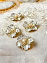 'Bulaklak' 18k Gold Plated Pearl Floral Brooch Pin for Alampay or Panuelo