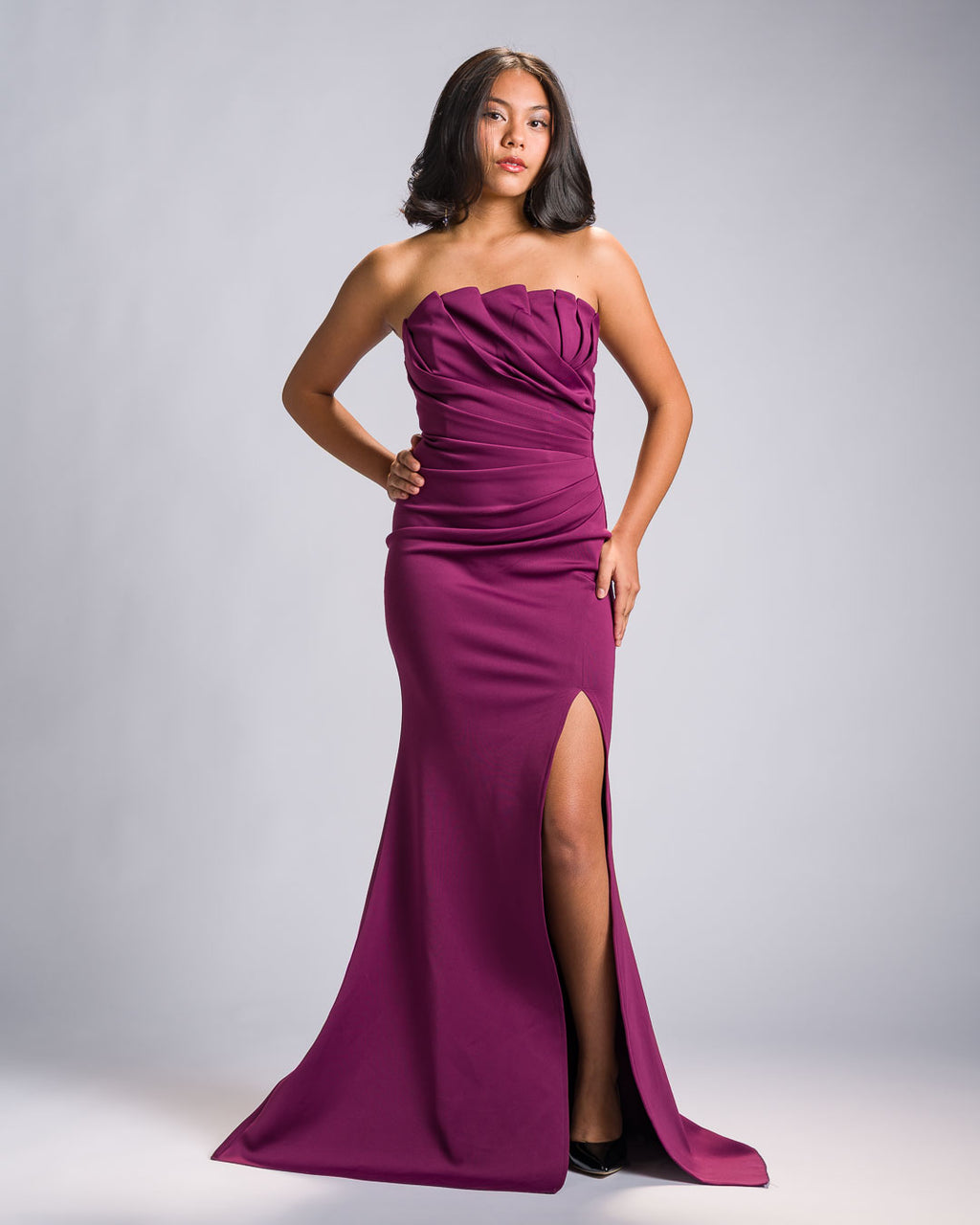 'Harana' Formal Gown (Fuchsia Plum)