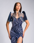 'Nene' Bolero Filipiniana Sleeves (Midnight Blue)