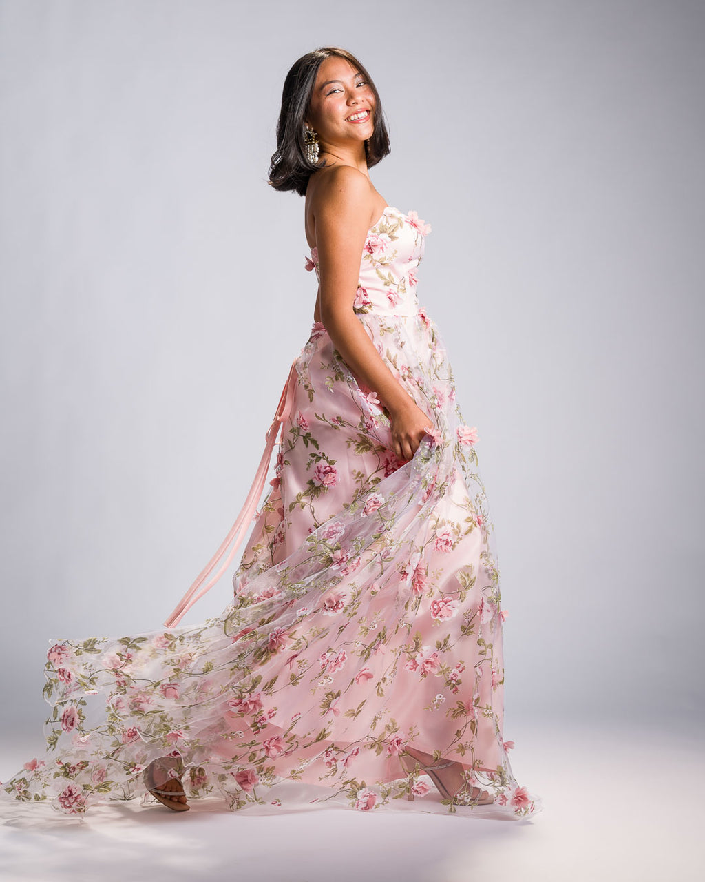 Filipiniana 'Florisa' in Peony Pink, full length – Mestiza Filipina
