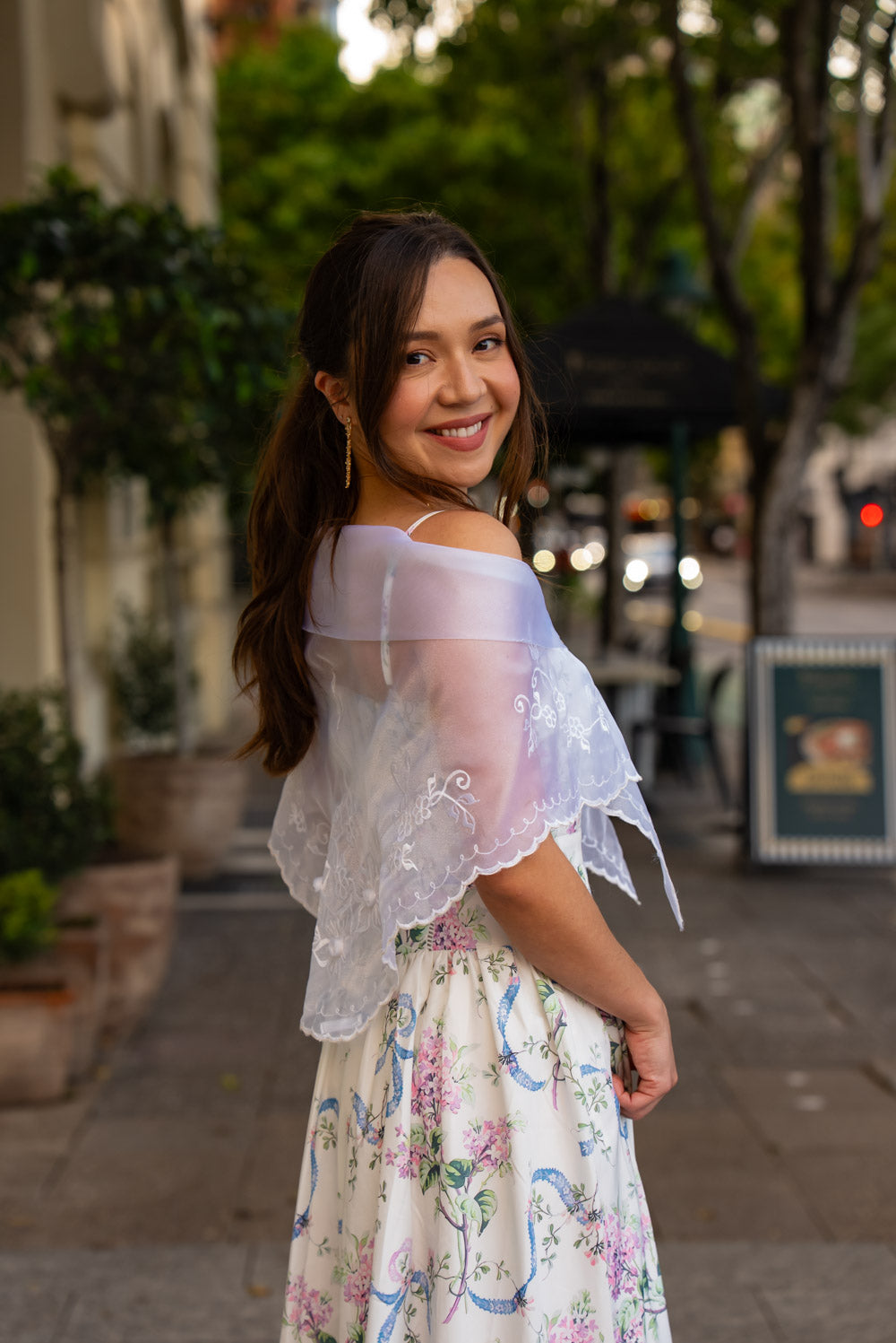 'Lilibeth' Soft Matte Satin Floral Midi Dress
