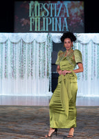 'Nene' Bolero Filipiniana Sleeves (Chartreuse Green)