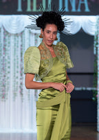 'Nene' Bolero Filipiniana Sleeves (Chartreuse Green)