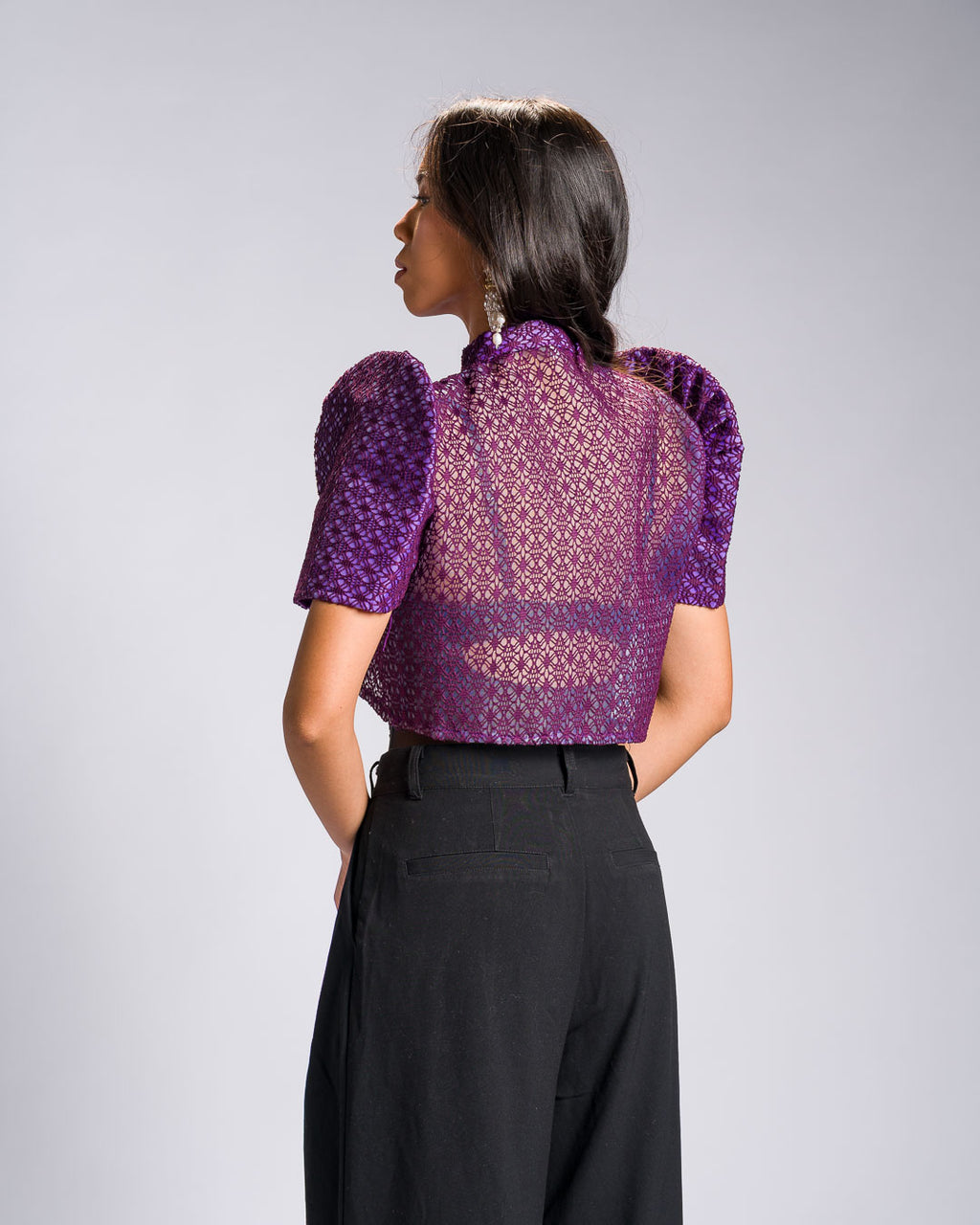 'Carlota' Bolero Filipiniana Sleeves (Electric Purple)