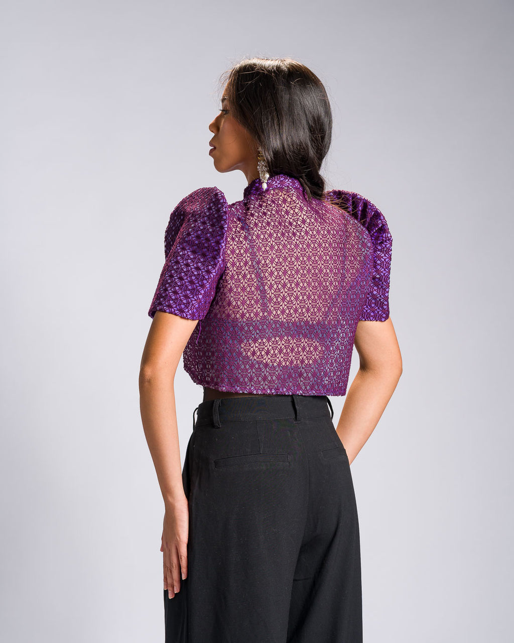 'Carlota' Bolero Filipiniana Sleeves (Electric Purple)