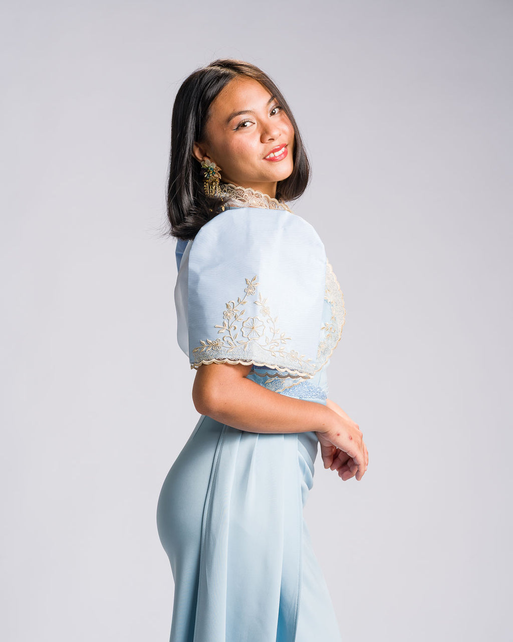 'Nene' Bolero Filipiniana Sleeves (Icy Blue)