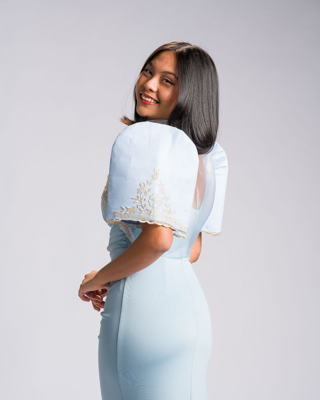 'Nene' Bolero Filipiniana Sleeves (Icy Blue)