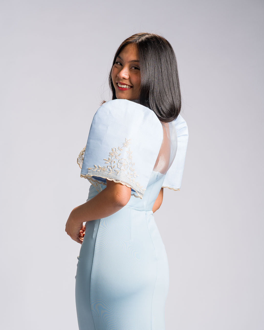 'Nene' Bolero Filipiniana Sleeves (Icy Blue)