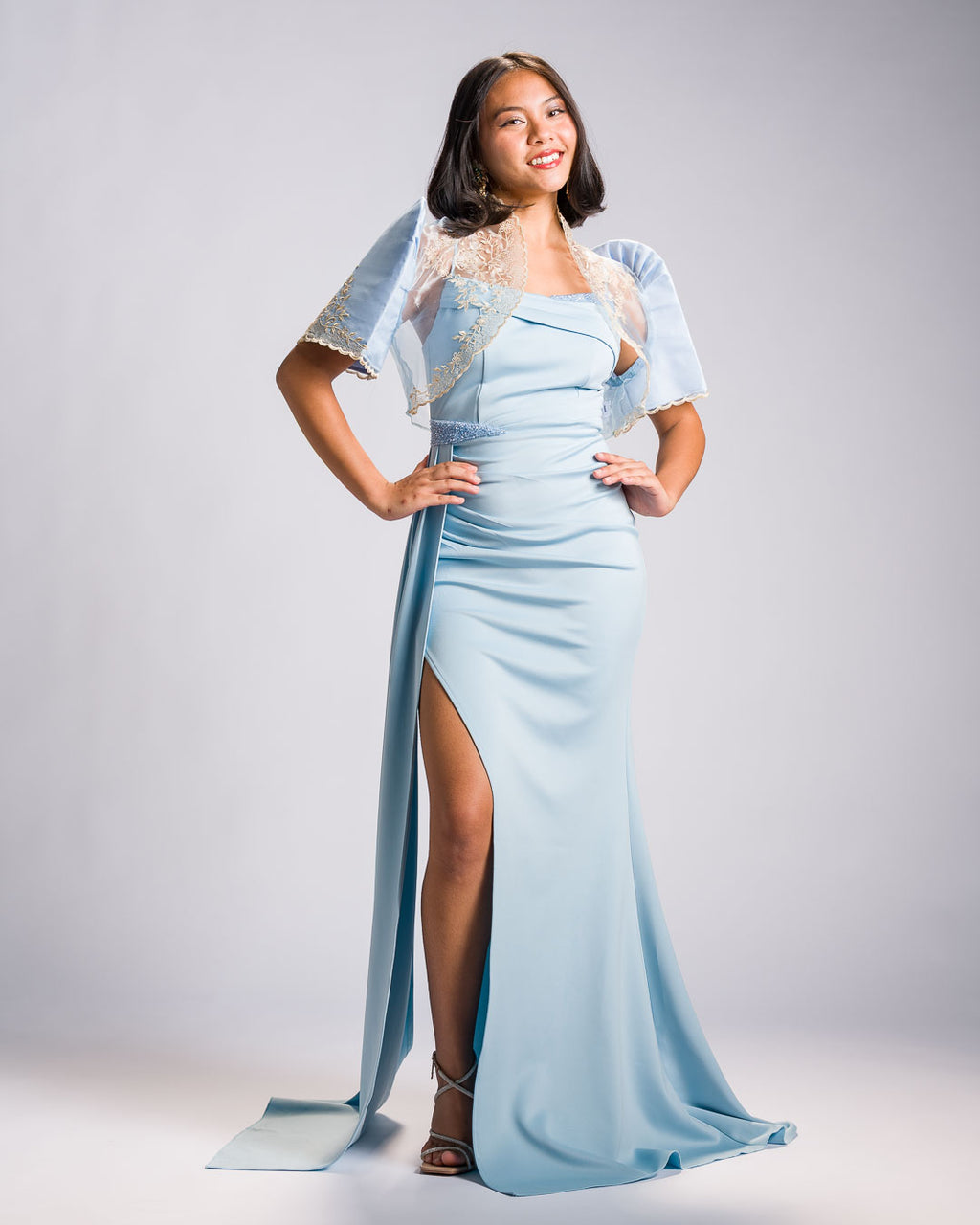 'Nene' Bolero Filipiniana Sleeves (Icy Blue)