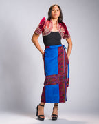 Filipiniana Bolero 'Luisa' in Burgundy, front view – Mestiza Filipina