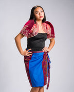 Filipiniana Bolero 'Luisa' in Burgundy, full length – Mestiza Filipina